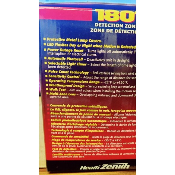 180 Degree 70ft Reach, Motion Activated Security Lights White NEW - Picture 9 of 12